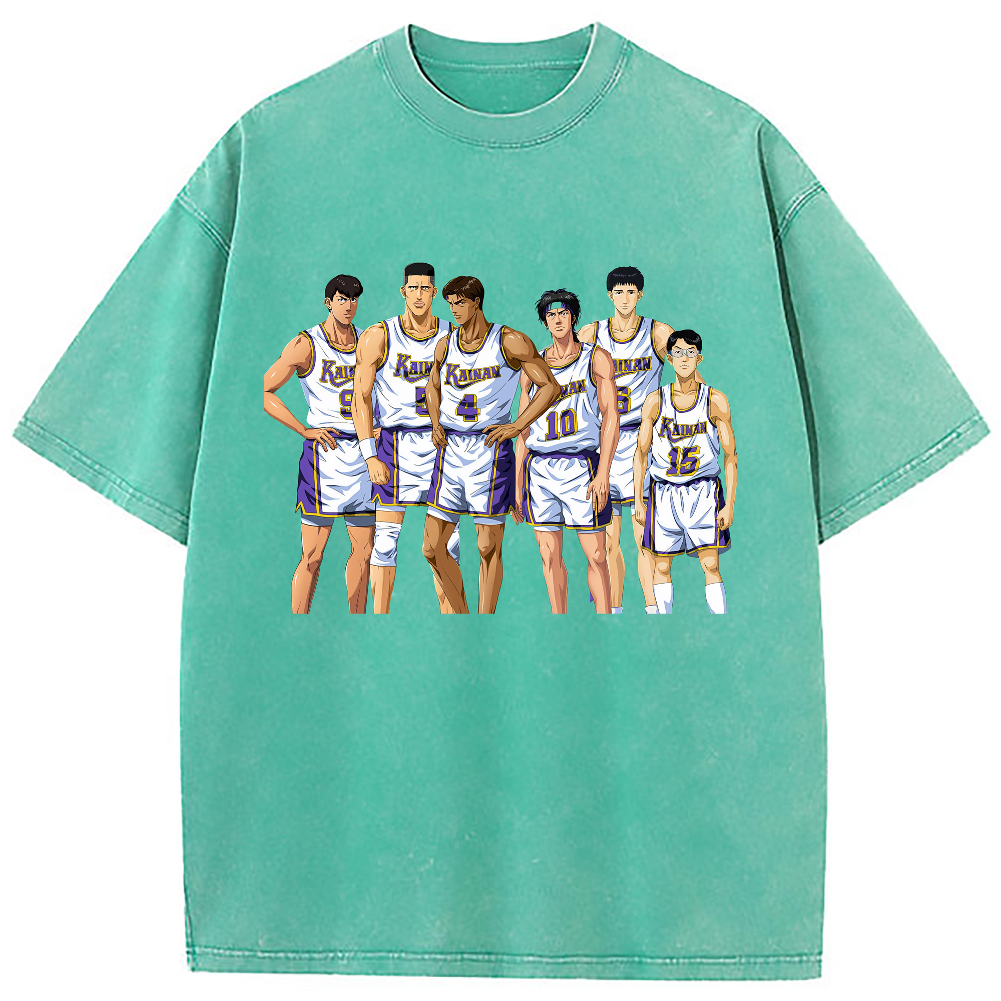 （画像用） SLAM DUNK／スラムダンク 綿100% ヴィンテージ風 半袖Tシャツ（フロントプリント）